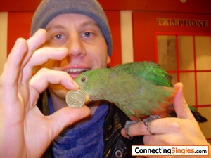 Thats me and my parrot but i ate him one day i was starved ahah