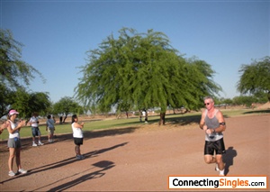 That's me finishing a July 4th, 2010 running race, a 5K race in Tucson Arizona.