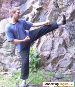 Karate Kid ... 
No I don't kick the rocks, it just looks like :D