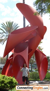 Kickin' it at LA art museum in Oct 2012.