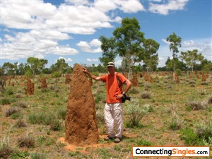 Standing beside Termite Mound, NT
