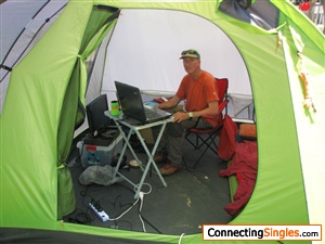 Me in Tent at Carnarvon.