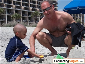 having fun at myrtle beach with my other grandson