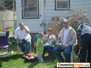 Thats me waving on the right at an old easter party