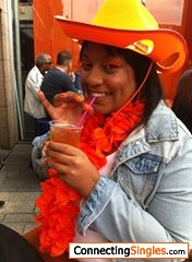 In Almere City on Kings Day with my fair share of orange hehehe