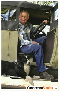 me, my dog and my car A model FORD I restored