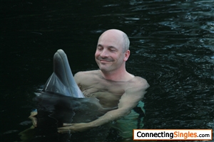 This is me swimming with a dolphin in the Florida Keys