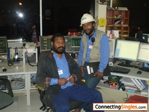 Me (left) & my work colleague at the Process Control Room!