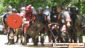 I'm the viking on the left holding the red shield.