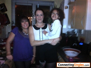 In my kitchen with one of my girls an granbabe..My other girl took the pic.Great funny night.