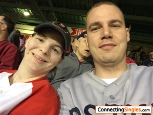 my brother and I at Red Sox game
