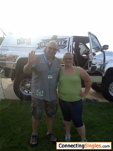 ME and Boe Mathews from 92 3 wil at Jason aldean concert