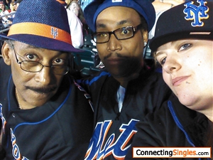 Mets game at citi feild back in April from left to right Me Roy My Son Shawn and his feance Jessica