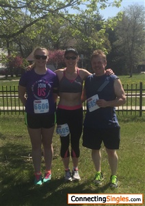 Me and a friend with her daughter after a 10k run to raise money for women with mental health issues.