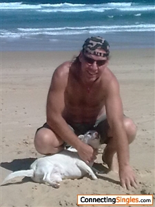 Lovely day on the beach with my dog