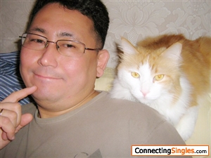 And this is my unofficial photo, this is me and my cat Jacob - my best friend! He was very smart cat!