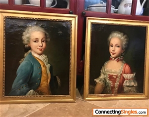New Arrivals - Pair Oil on Canvas Girl and Boy