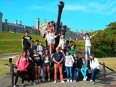 Me leading a Spanish group at Dover Castle.