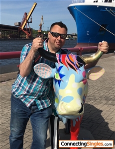 Me with the cow on Ventspils port