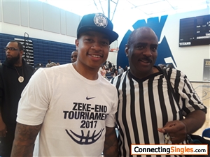 Isaiah Thomas (NBA) player and I at his basketball fundraiser I am the ref for all his tournaments..