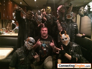 Joined these guys on their tour bus. Mushroomhead rocks!