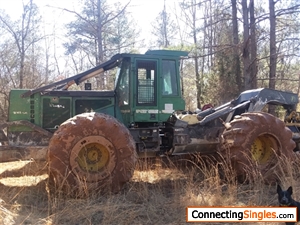 This is the John Deere skidder the company has that I work for.