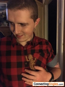 Me and my baby bearded dragon, apologises for the stupid face XD