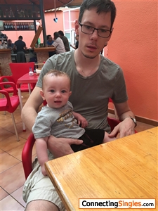 Chris's twin brother Steve with my new grandson MJ. On a visit to us in Spain