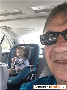 Taking my grandson to school