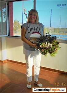 Taking my Flower Arranging Class last Christmas, before treatment.