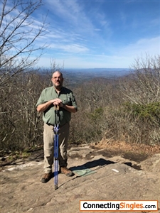 On the Appalachian Trail At the top of Springer Mountain
