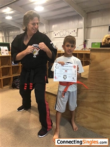 One of my Students after his Orange belt test