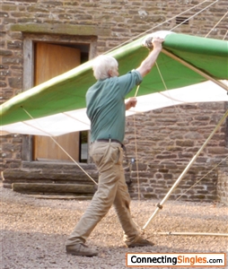Richard with his hang glider