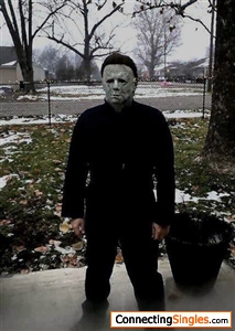 Me in my Michael Myers costume. I love that outfit!