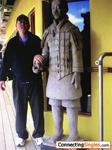 Picture taken on Cruise ship in 2017 with a statue of Emperors Terra-cotta army man