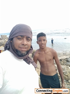 We are the champion my son and I enjoying the Cuba Beach. Mar Verde