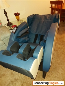 My massage chair . Couldn't go  on  vacation this  past  winter  so bought me some  comfort.