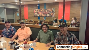 IHOP Humble Tx 6-6-2019  4 Veterans who served during Vietnam and came back and all graduated from the University of Houston.