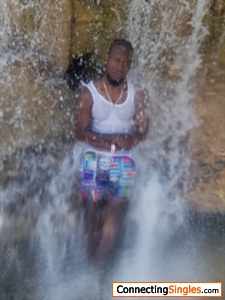Relaxing under the waterfalls in beautiful Jamaica