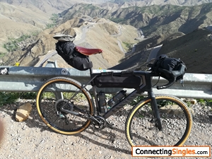 Solo bike-packing in The High Atlas just before lockdowns started. My bike is far better looking than me.