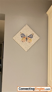 I made this butterfly at a mosaic class!