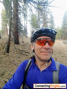 mountain biking in the wide open national forest near my home