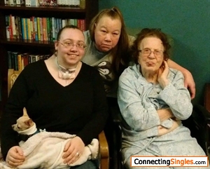 My great Grandmother, my mom, Rajah and I
