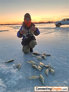 Ice fishing in Northern Iowa