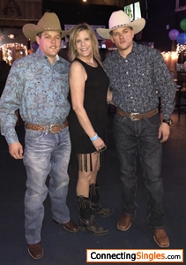 My sons and I out honky tonkin - country western dancing