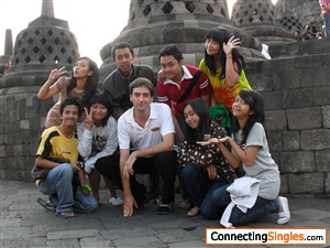 At borobudur cetral Java with some indonesians who like to take da picha with da misterrrrr picture with with a foreigner