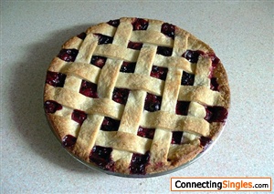 berry pie i made from backyard berries