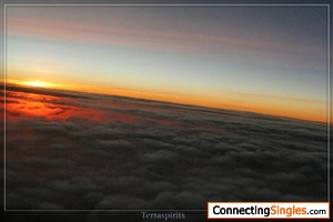 Sunset about the clouds, taken by a fly to La Palma