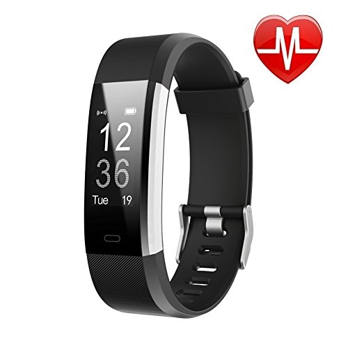 LETSCOM Fitness Tracker with Heart Rate Monitor, Step Counter, Calorie Counter, Pedometer
