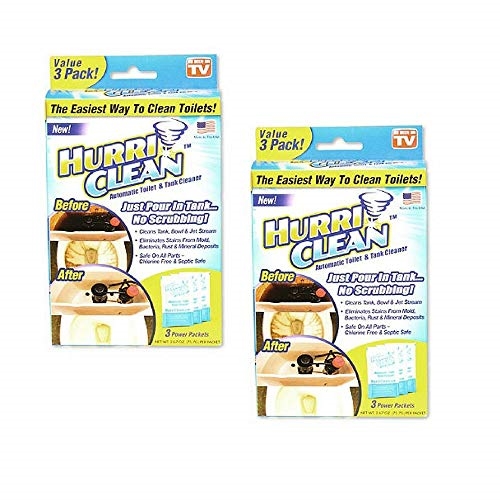 Hurriclean No Scrub Toilet Tank Cleaner Tablets for Automatic Removal of Stains, Mold, Bacteria, Rust, etc.